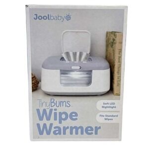 New Jool Portable Baby Tiny‎ Bums Wipe Warmer & Dispenser LED Nightlight Gray